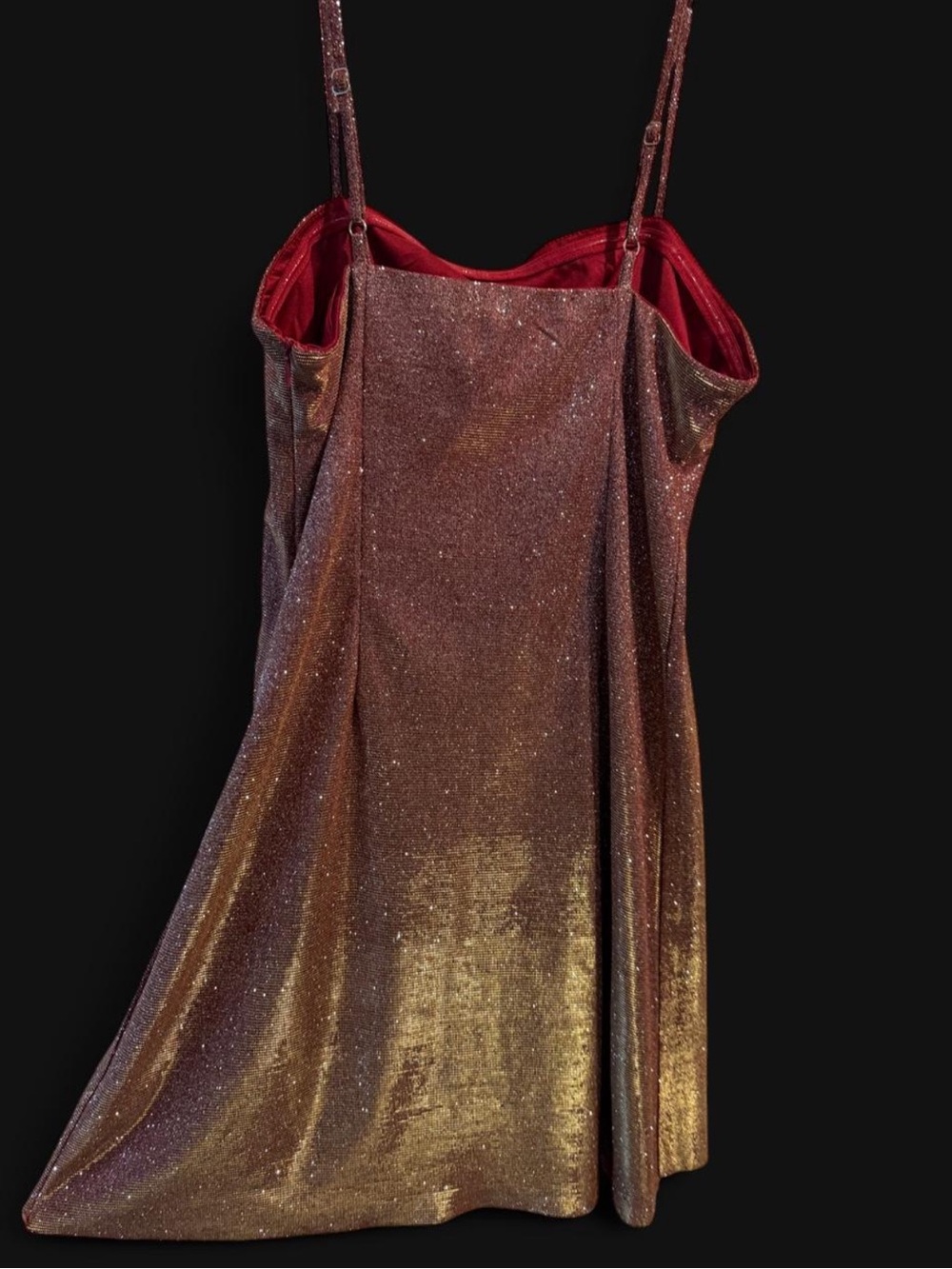 Burgundy and Gold Mini Dress